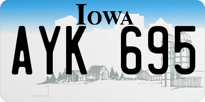 IA license plate AYK695