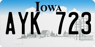 IA license plate AYK723