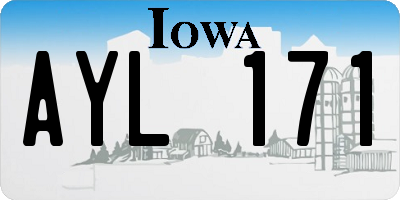IA license plate AYL171