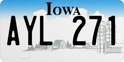 IA license plate AYL271