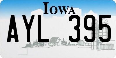 IA license plate AYL395
