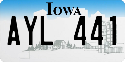 IA license plate AYL441
