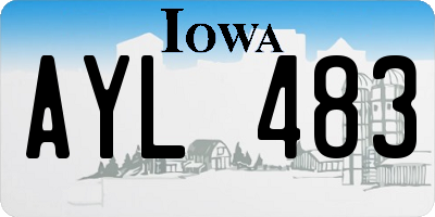 IA license plate AYL483