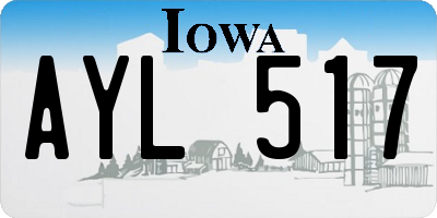 IA license plate AYL517