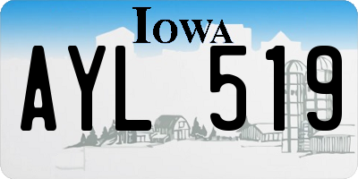 IA license plate AYL519