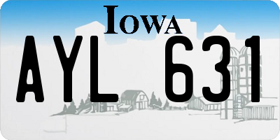 IA license plate AYL631