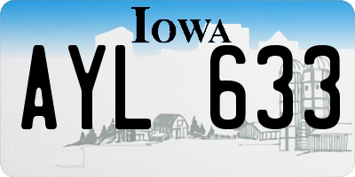 IA license plate AYL633