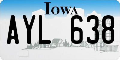 IA license plate AYL638