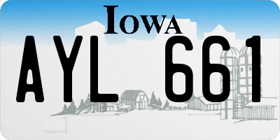 IA license plate AYL661