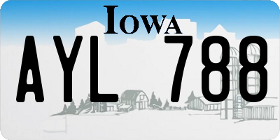 IA license plate AYL788