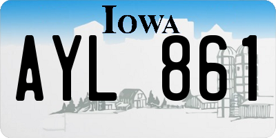 IA license plate AYL861