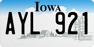 IA license plate AYL921