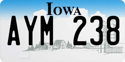 IA license plate AYM238