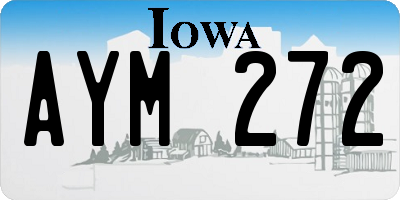 IA license plate AYM272