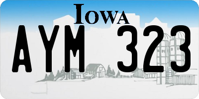IA license plate AYM323