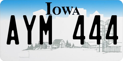 IA license plate AYM444