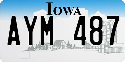 IA license plate AYM487