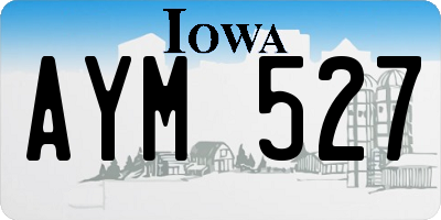IA license plate AYM527