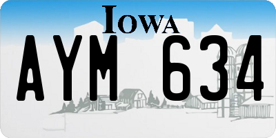 IA license plate AYM634