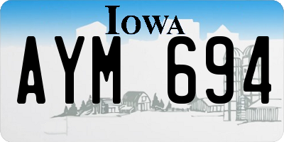 IA license plate AYM694