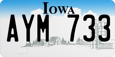 IA license plate AYM733