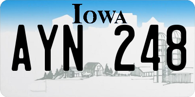 IA license plate AYN248