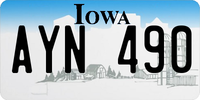 IA license plate AYN490