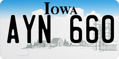 IA license plate AYN660
