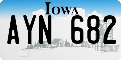IA license plate AYN682