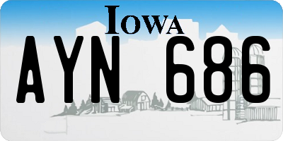 IA license plate AYN686