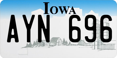 IA license plate AYN696