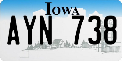 IA license plate AYN738