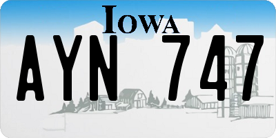 IA license plate AYN747