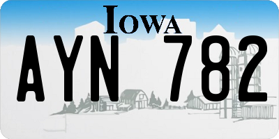 IA license plate AYN782