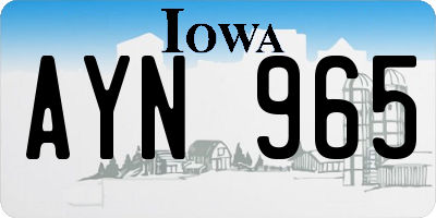 IA license plate AYN965
