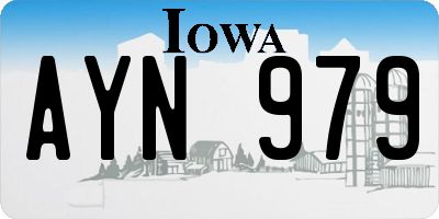 IA license plate AYN979