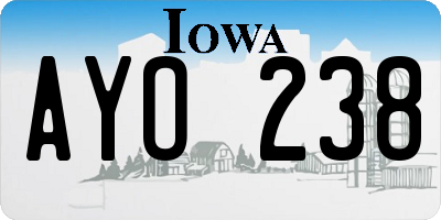 IA license plate AYO238