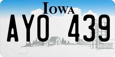 IA license plate AYO439