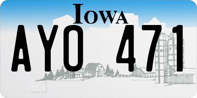 IA license plate AYO471