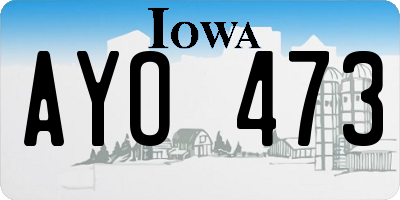 IA license plate AYO473