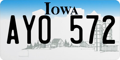 IA license plate AYO572