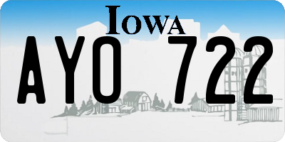 IA license plate AYO722