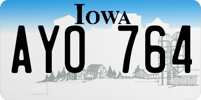 IA license plate AYO764
