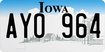 IA license plate AYO964