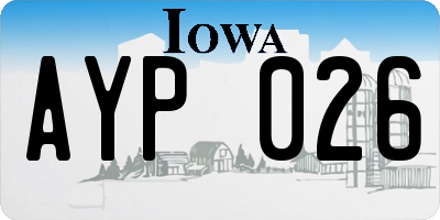 IA license plate AYP026