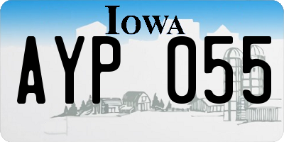 IA license plate AYP055