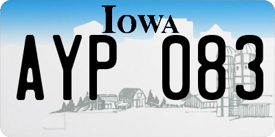 IA license plate AYP083