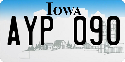 IA license plate AYP090