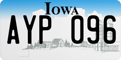 IA license plate AYP096