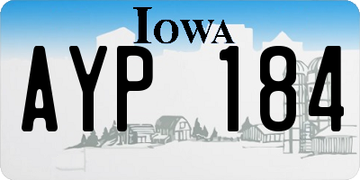 IA license plate AYP184